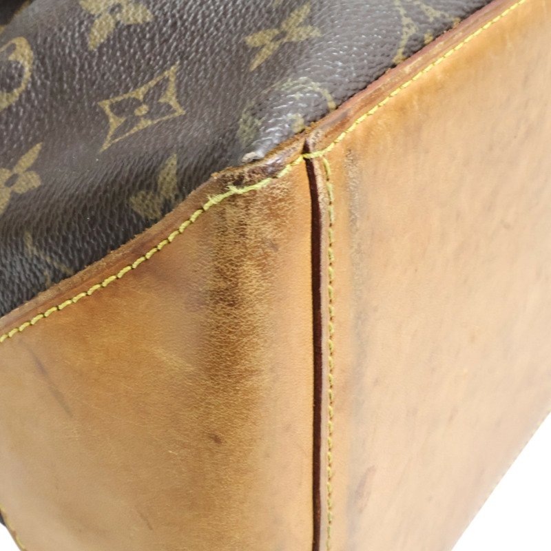 棕色 原花帆布 Cabas Mezzo 肩背包【LOUIS VUITTON LV 路易威登】 M51151-7