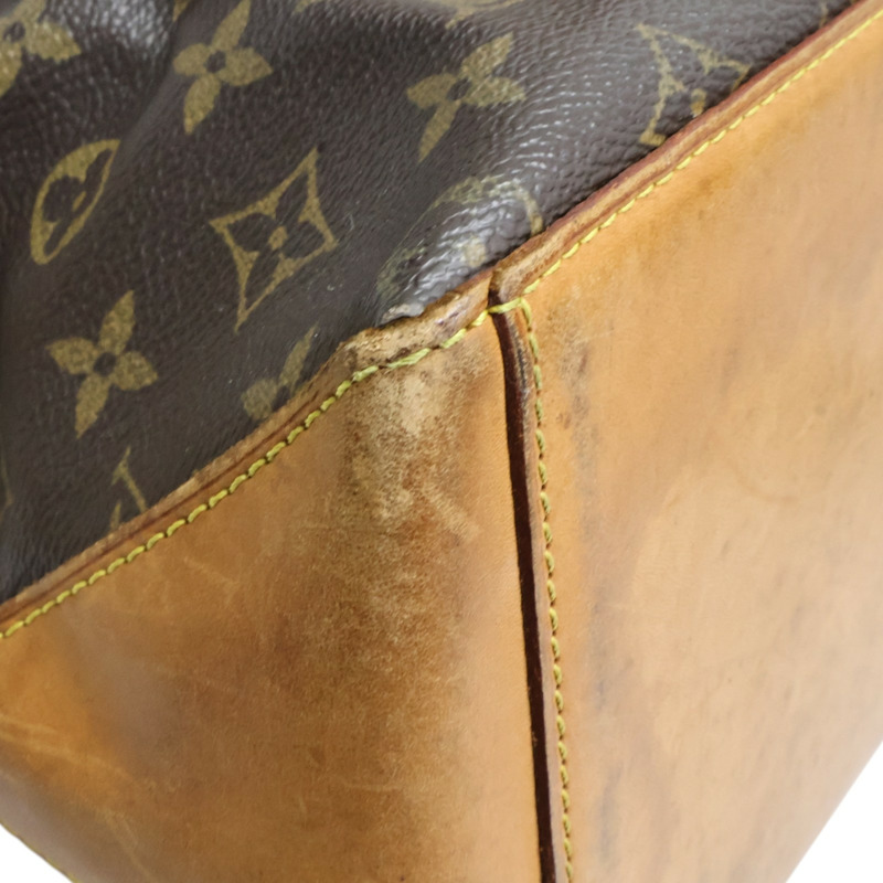 棕色 原花帆布 Cabas Mezzo 肩背包【LOUIS VUITTON LV 路易威登】 M51151-9