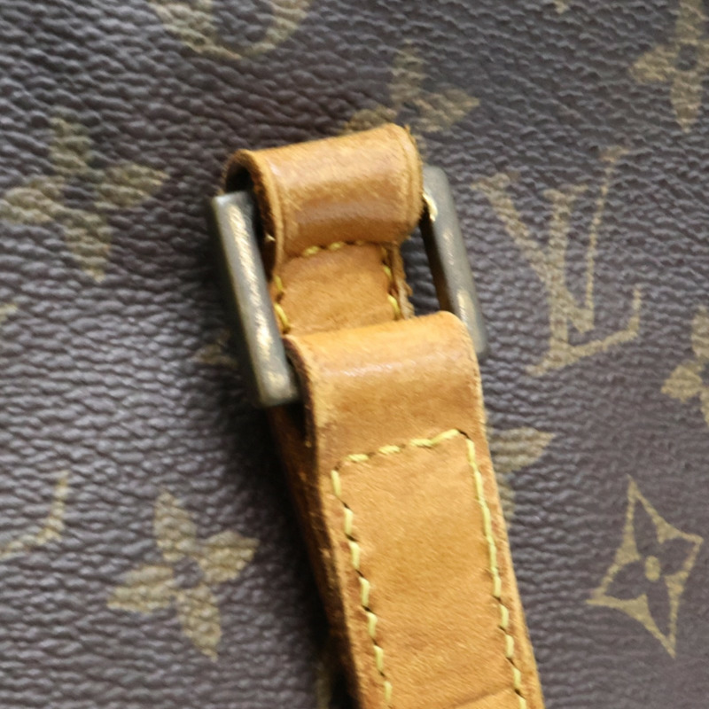 棕色 原花帆布 Cabas Mezzo 肩背包【LOUIS VUITTON LV 路易威登】 M51151-12
