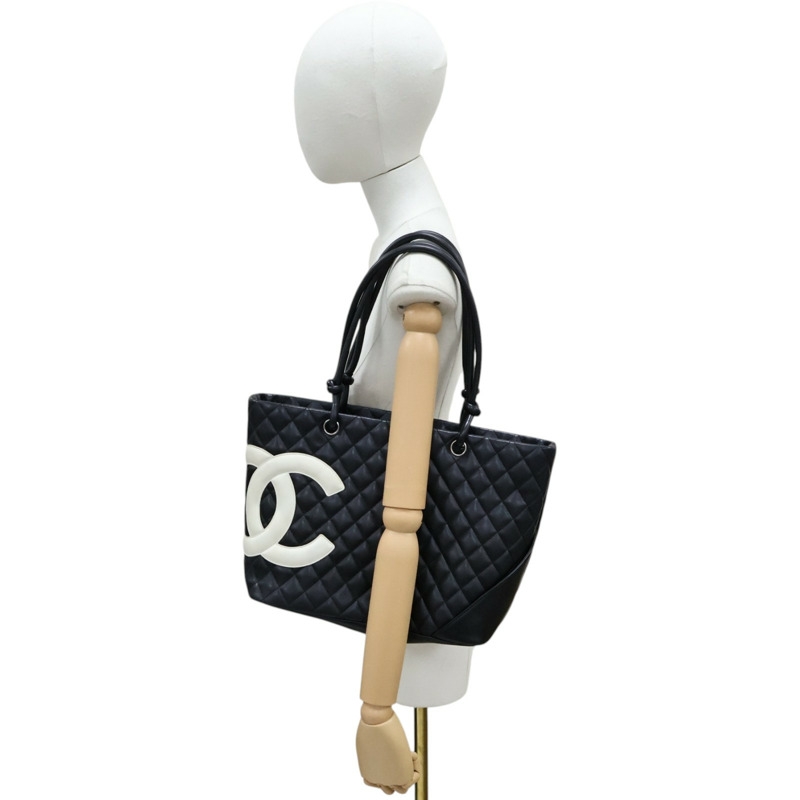 黑色 羊皮 康朋 托特包【CHANEL 香奈兒】 A25169-9