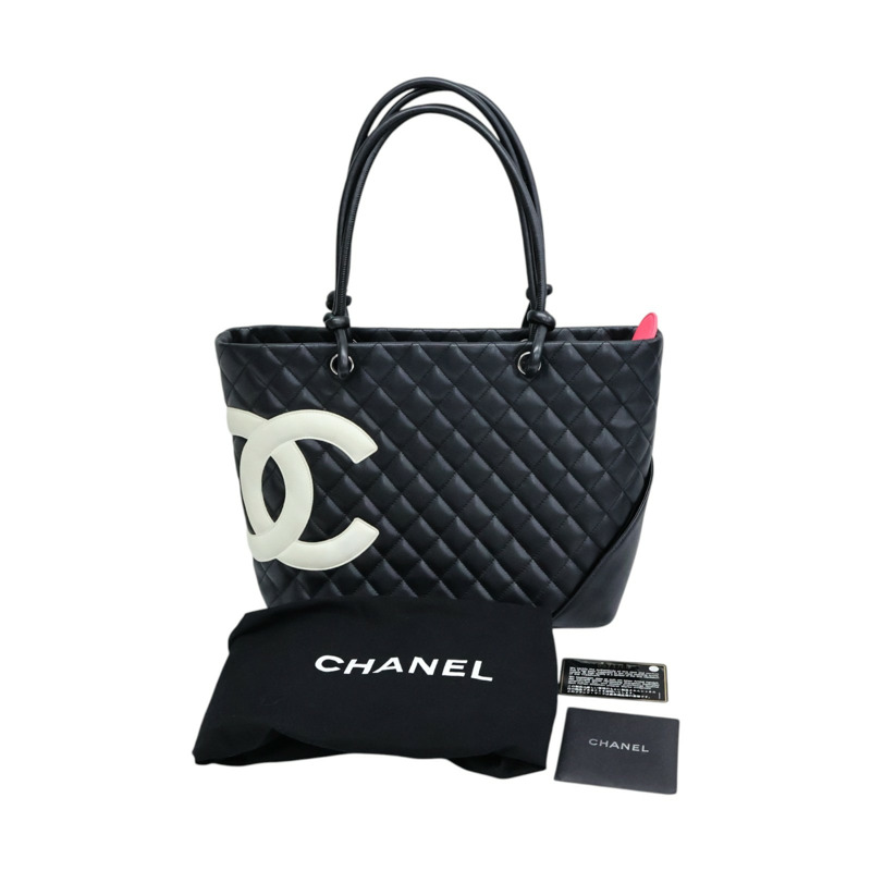 黑色 羊皮 康朋 托特包【CHANEL 香奈兒】 A25169-10
