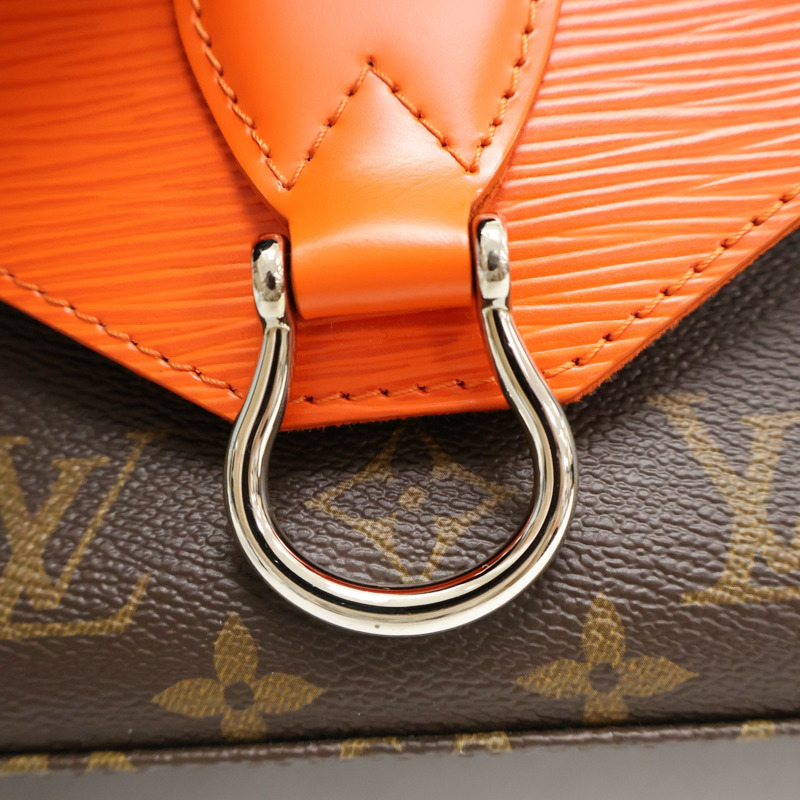 棕色 原花帆布 橘色 Epi水波紋 Saint Michel 肩背包【LOUIS VUITTON LV 路易威登】 M44031-5