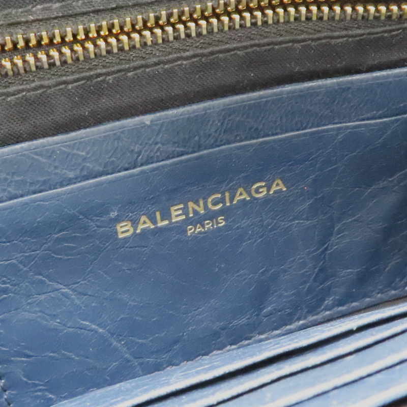 藍色 山羊皮 肩背包【BALENCIAGA 巴黎世家】 488795-4
