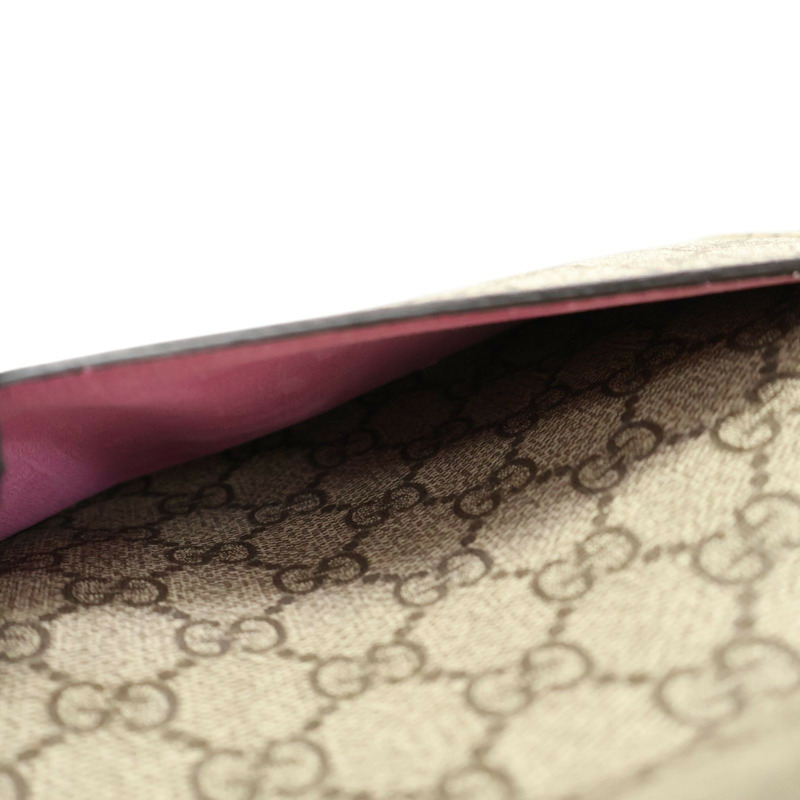 烏木色帆布 粉色麂皮 Dionysus GG Supreme 肩背包【GUCCI 古馳】 421970-3