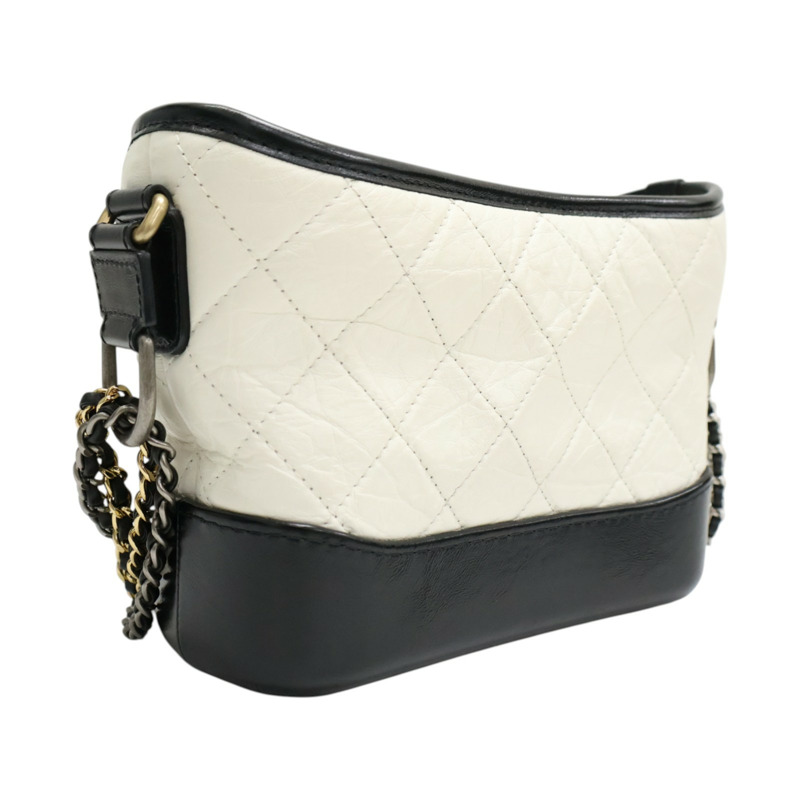 白色 牛皮 mini Gabrielle woc 流浪包 鍊帶 肩背包【CHANEL 香奈兒】 A91810-1
