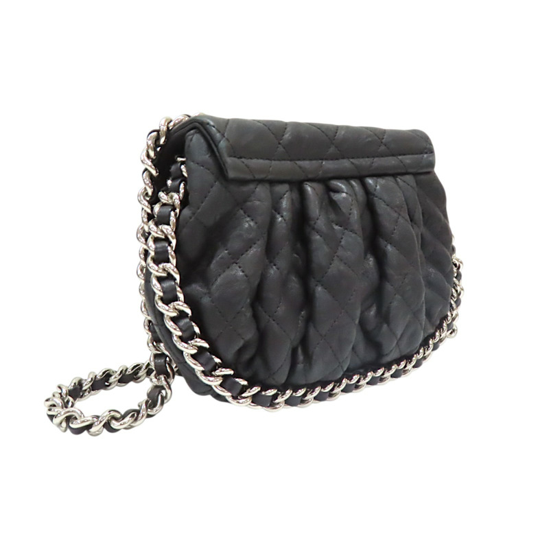 黑色牛皮 Chain Around Flap 鍊帶 肩背包 A49914 無卡【CHANEL 香奈兒】 A49914-1