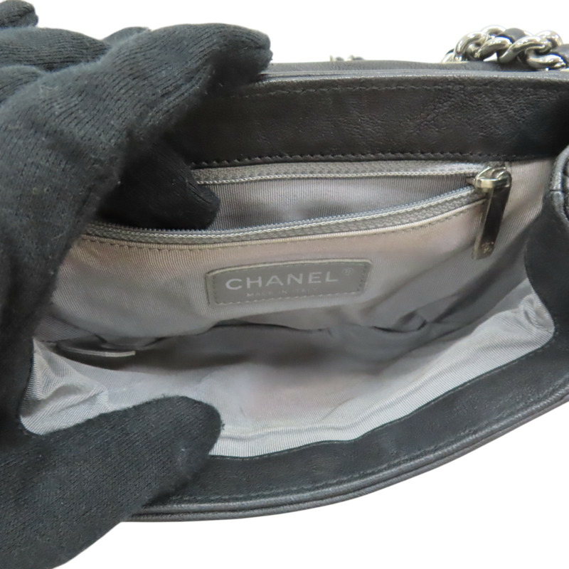 黑色牛皮 Chain Around Flap 鍊帶 肩背包 A49914 無卡【CHANEL 香奈兒】 A49914-2