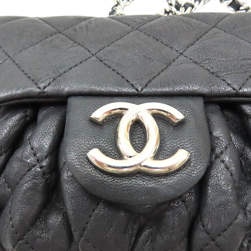 黑色牛皮 Chain Around Flap 鍊帶 肩背包 A49914 無卡【CHANEL 香奈兒】 A49914-5