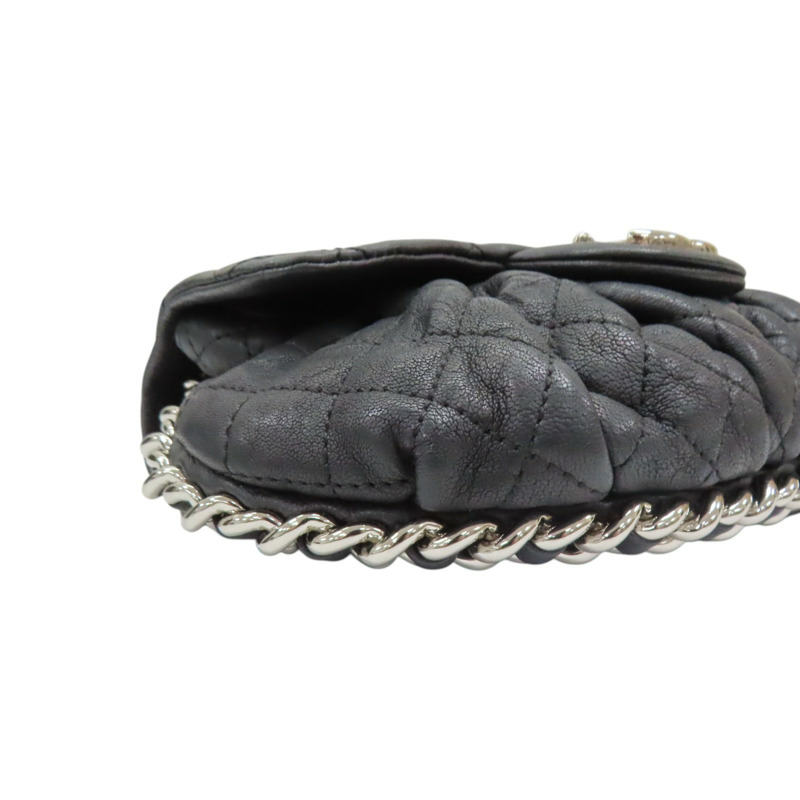 黑色牛皮 Chain Around Flap 鍊帶 肩背包 A49914 無卡【CHANEL 香奈兒】 A49914-8