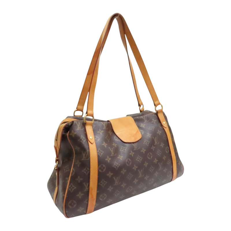 棕色 原花 帆布 Stresa PM 肩背包【LOUIS VUITTON LV 路易威登】 M51186-1
