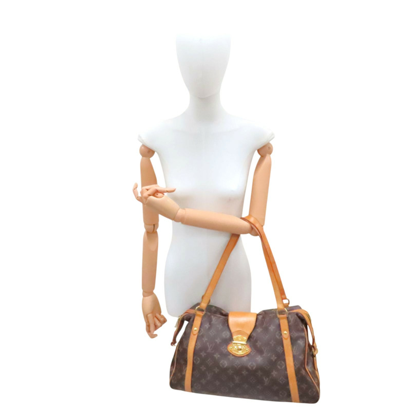 棕色 原花 帆布 Stresa PM 肩背包【LOUIS VUITTON LV 路易威登】 M51186-6