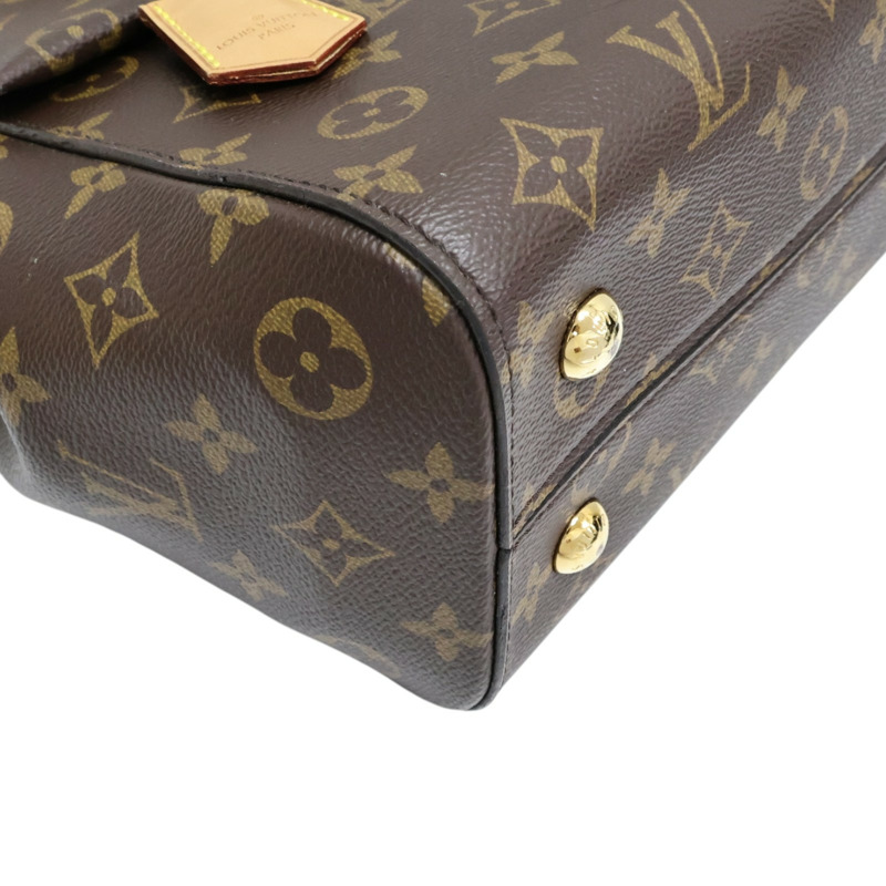 棕色 原花 PVC塗層帆布 Cluny MM 兩用包【LOUIS VUITTON LV 路易威登】 M42735-13