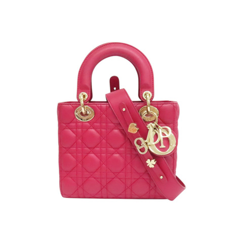 紅色 羊皮 Lady Dior Small 兩用包【Dior 迪奧】