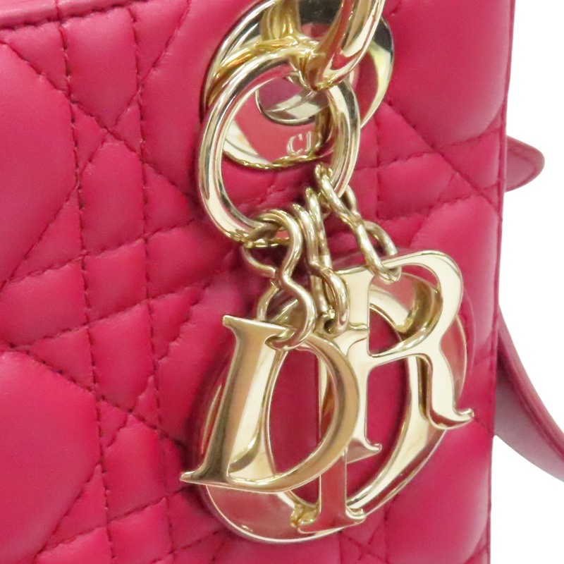 紅色 羊皮 Lady Dior Small 兩用包【Dior 迪奧】-7