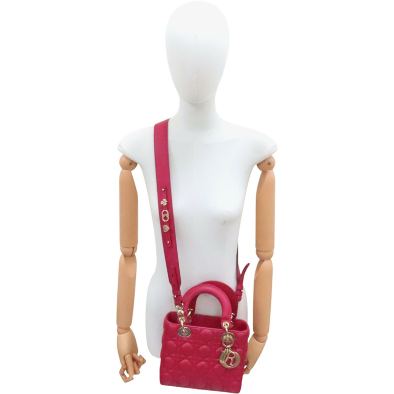 紅色 羊皮 Lady Dior Small 兩用包【Dior 迪奧】-11