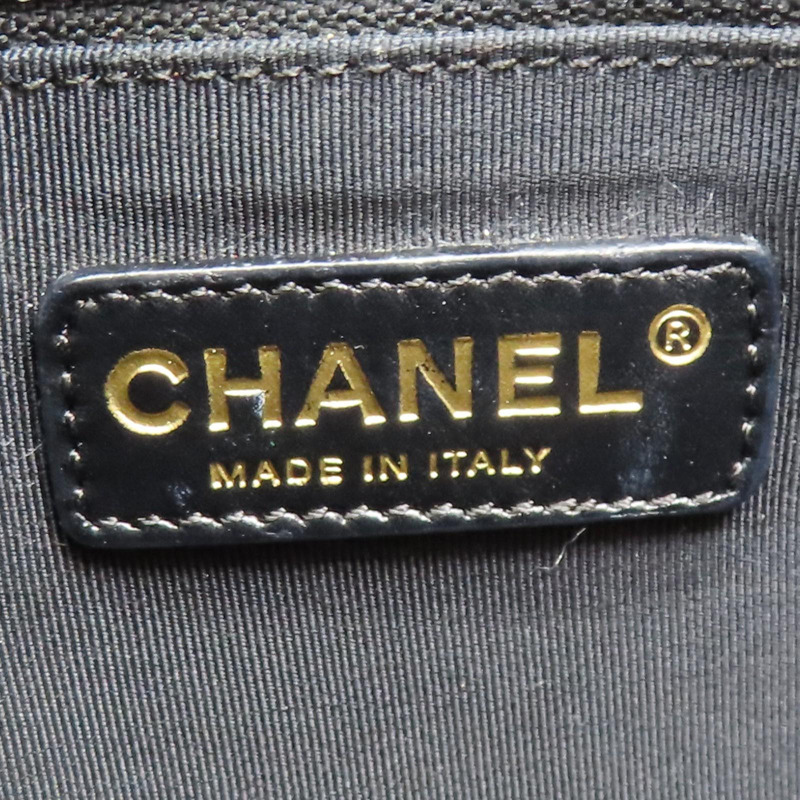 黑色 菱格紋 荔枝牛皮GST 肩背包 金釦 (無卡)【CHANEL 香奈兒】 A50995-5