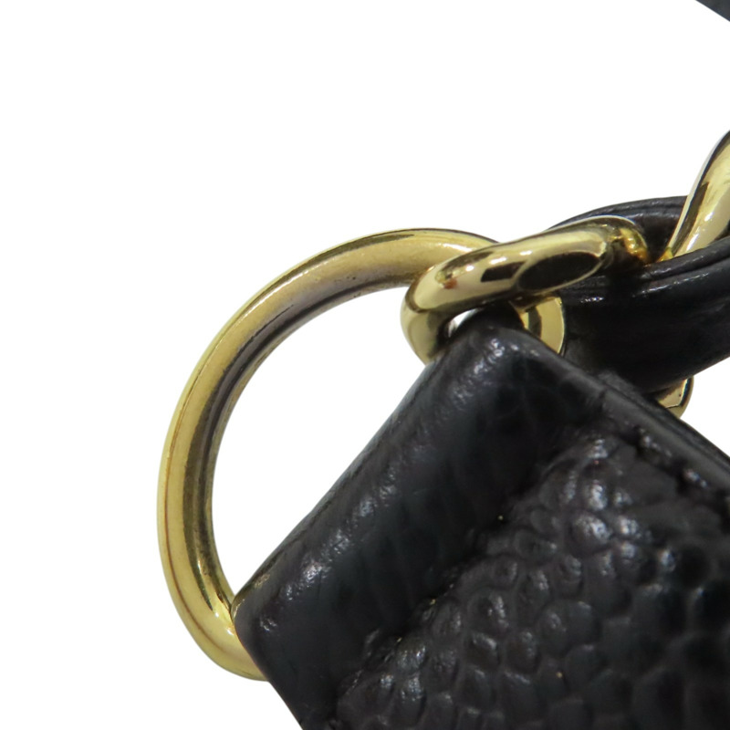 黑色 菱格紋 荔枝牛皮GST 肩背包 金釦 (無卡)【CHANEL 香奈兒】 A50995-9