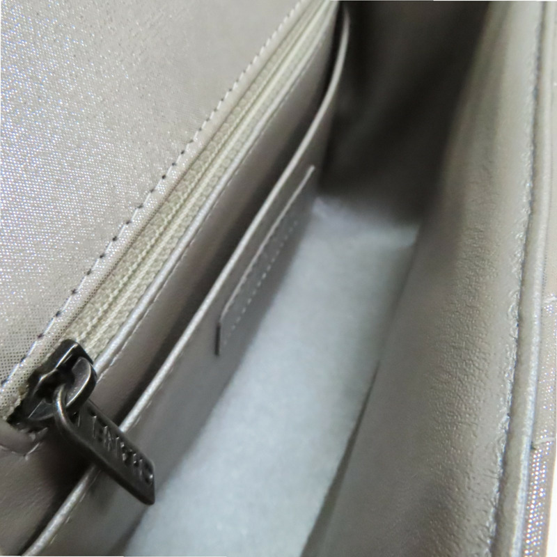 銀色 牛皮 COCO 17 肩背包【CHANEL 香奈兒】 A35200-2