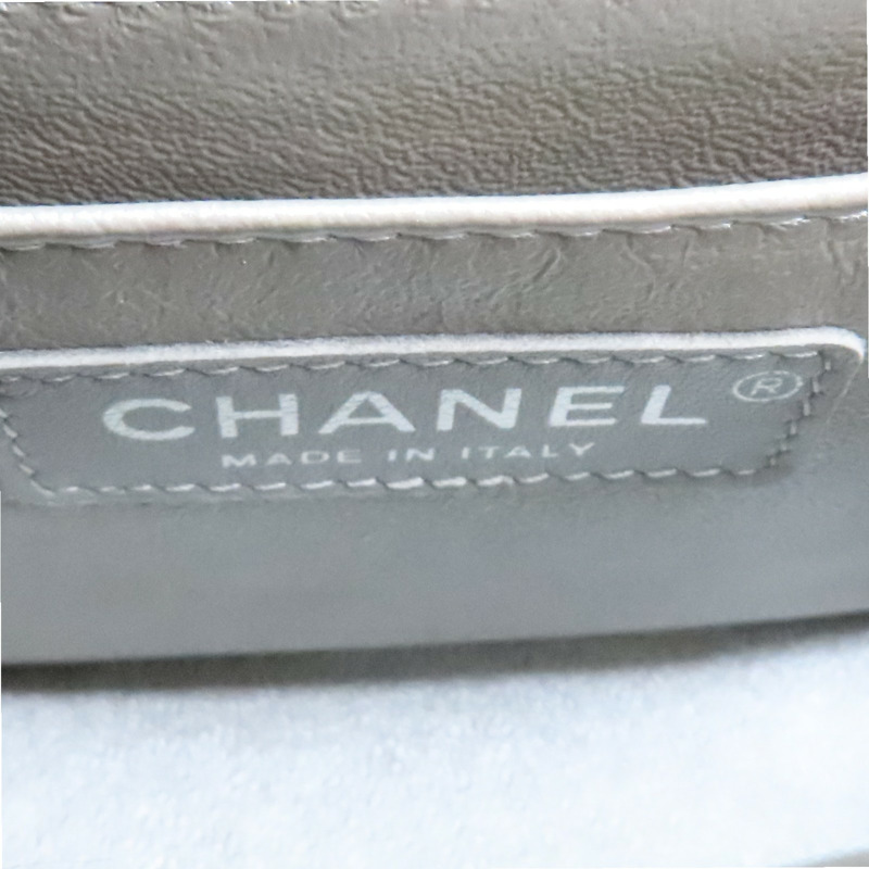 銀色 牛皮 COCO 17 肩背包【CHANEL 香奈兒】 A35200-4