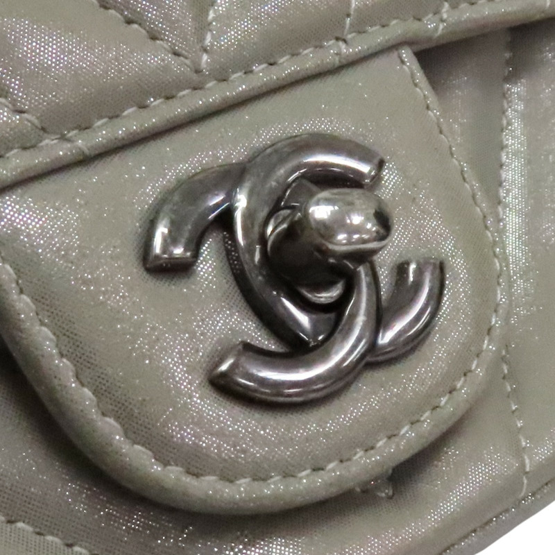 銀色 牛皮 COCO 17 肩背包【CHANEL 香奈兒】 A35200-7
