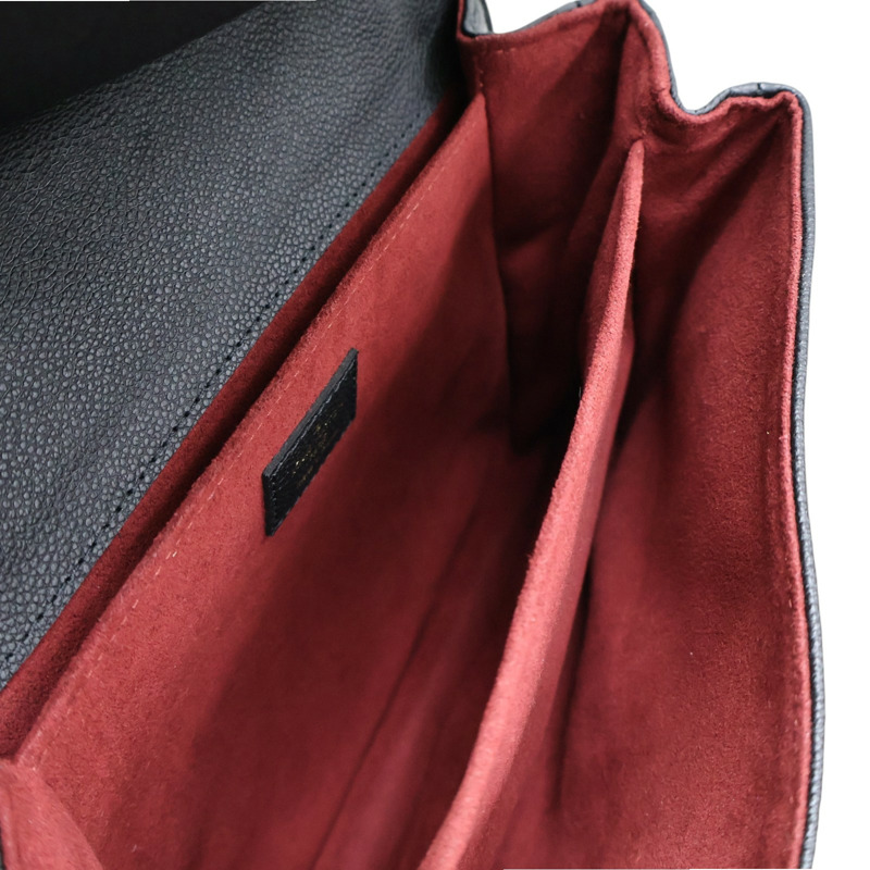 黑色牛皮/ 粉色老花logo Pochette Metis 肩背包【LOUIS VUITTON LV 路易威登】 M45773-2