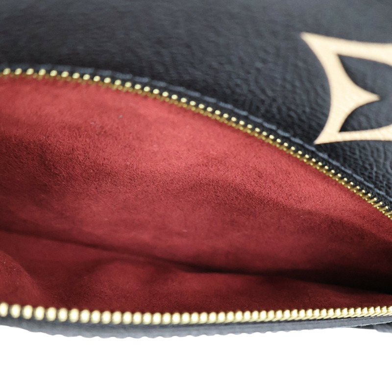 黑色牛皮/ 粉色老花logo Pochette Metis 肩背包【LOUIS VUITTON LV 路易威登】 M45773-4