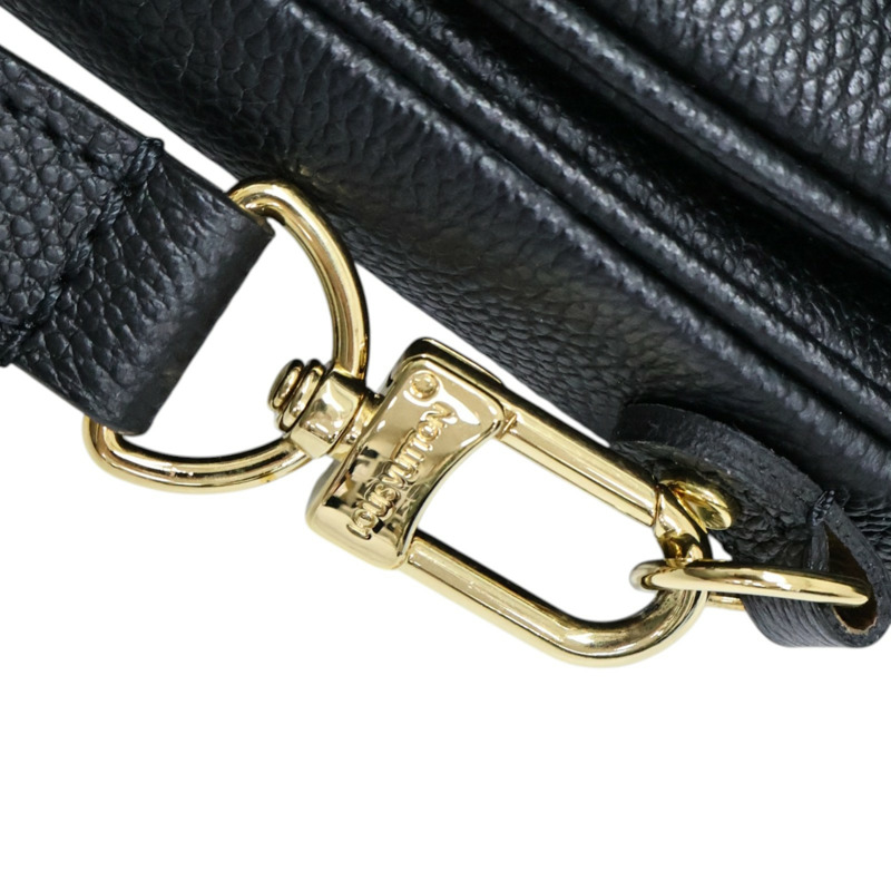 黑色牛皮/ 粉色老花logo Pochette Metis 肩背包【LOUIS VUITTON LV 路易威登】 M45773-7