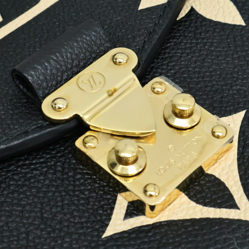黑色牛皮/ 粉色老花logo Pochette Metis 肩背包【LOUIS VUITTON LV 路易威登】 M45773-9