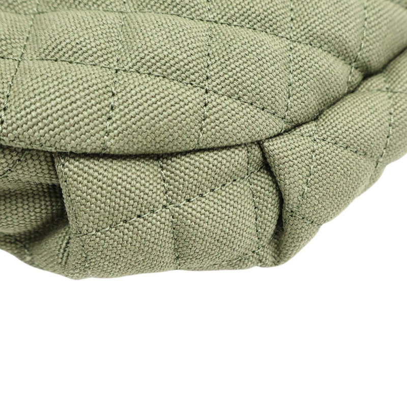 綠色 單寧布 Coco Cuba Charms 腰包 銀釦【CHANEL 香奈兒】 A98617-9