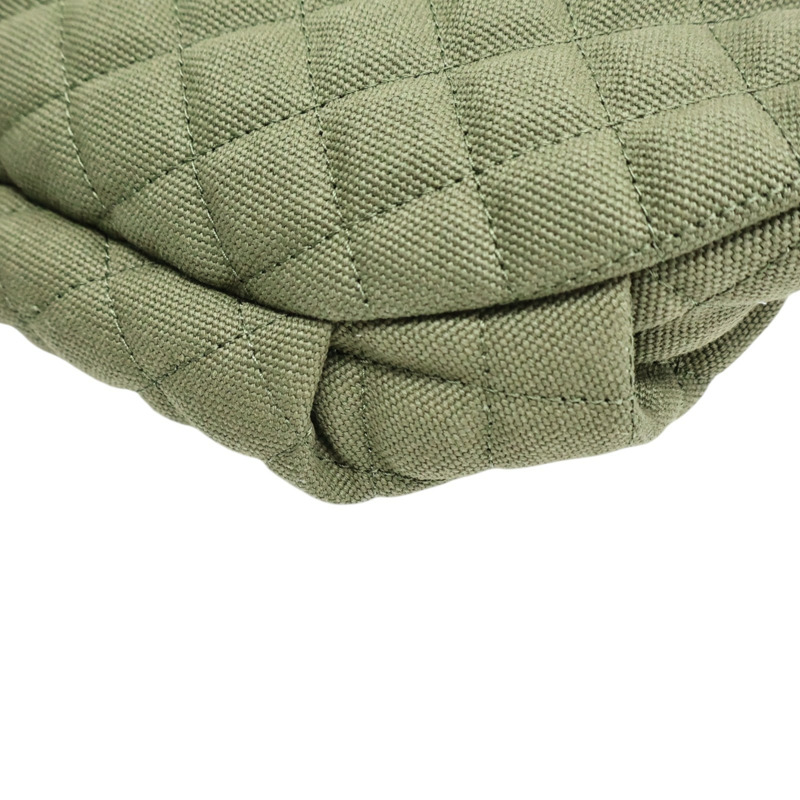 綠色 單寧布 Coco Cuba Charms 腰包 銀釦【CHANEL 香奈兒】 A98617-10