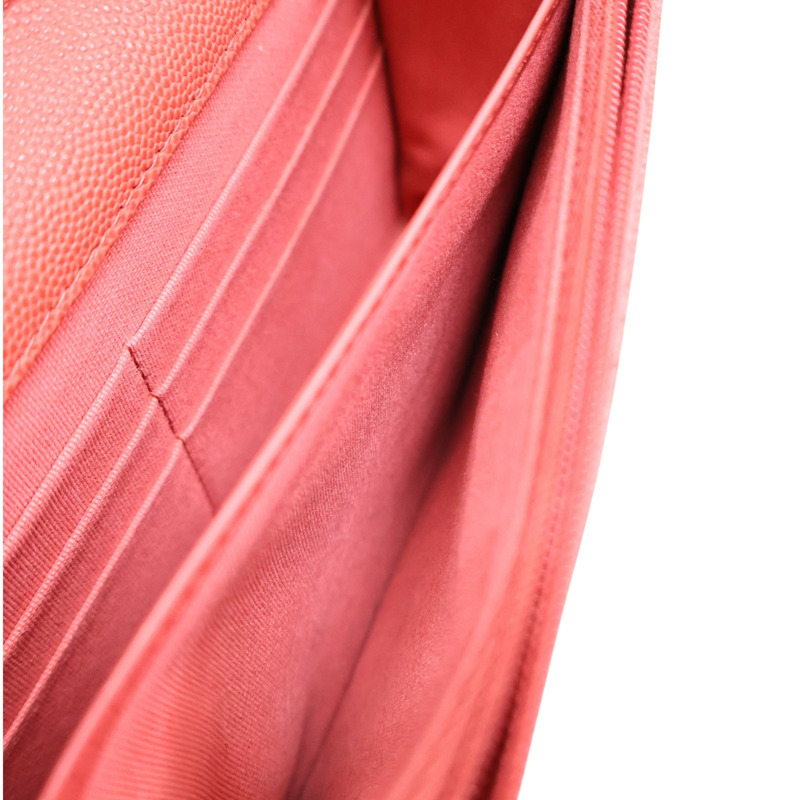 紅色 荔枝紋 牛皮 WOC 肩背包 金釦【CHANEL 香奈兒】 AP0250-3