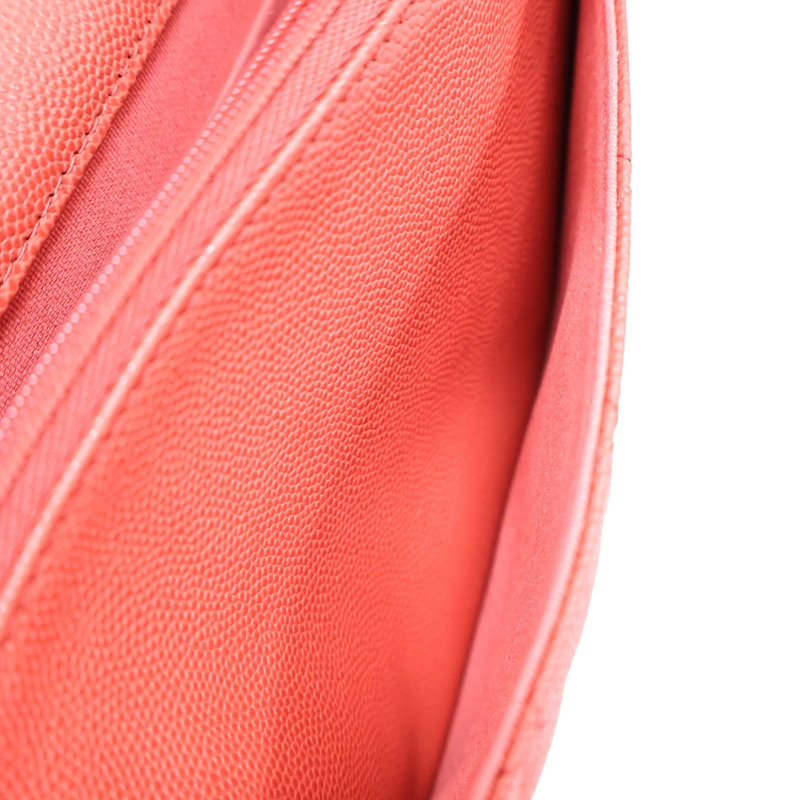 紅色 荔枝紋 牛皮 WOC 肩背包 金釦【CHANEL 香奈兒】 AP0250-5