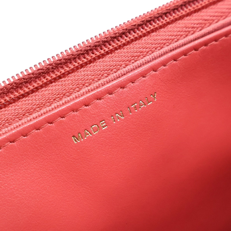 紅色 荔枝紋 牛皮 WOC 肩背包 金釦【CHANEL 香奈兒】 AP0250-7