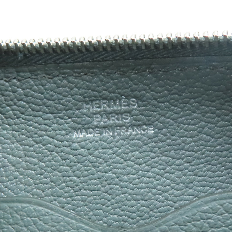 亞麻藍 Evercolor牛皮 Zipengo To Go 手拿包 K刻【HERMES 愛馬仕】 H086888CK-3