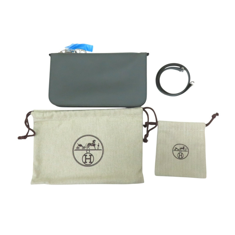 亞麻藍 Evercolor牛皮 Zipengo To Go 手拿包 K刻【HERMES 愛馬仕】 H086888CK-6