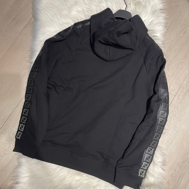 Fendi 黑色加絨FF Logo衛衣-2