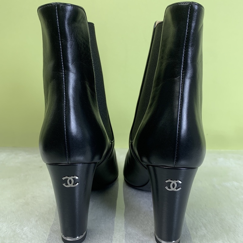 CHANEL香奈兒 黑色高跟靴子 38碼 跟高8.5㎝ 有塵袋-4