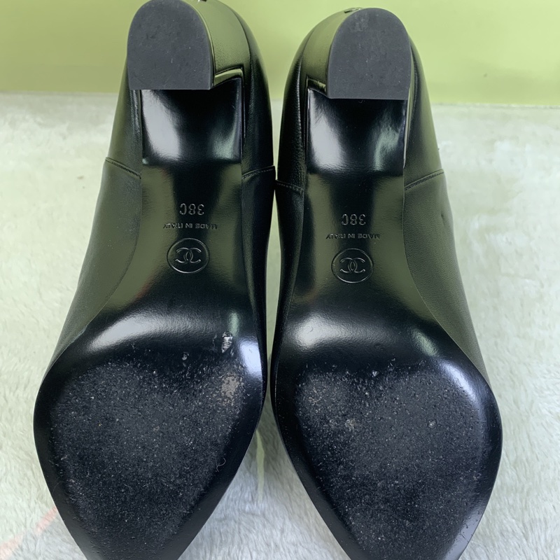 CHANEL香奈兒 黑色高跟靴子 38碼 跟高8.5㎝ 有塵袋-7