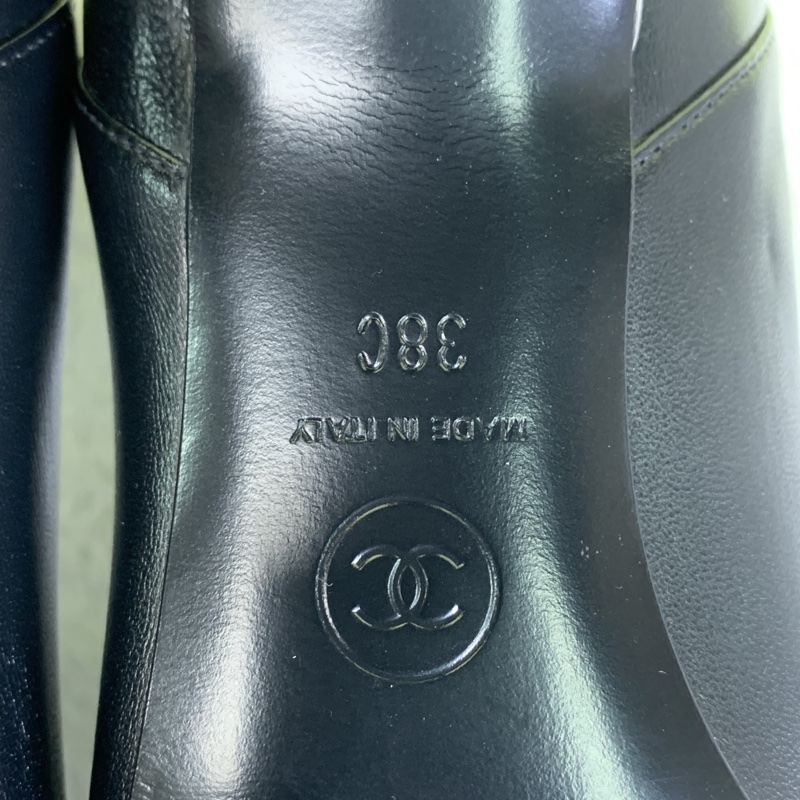 CHANEL香奈兒 黑色高跟靴子 38碼 跟高8.5㎝ 有塵袋-8
