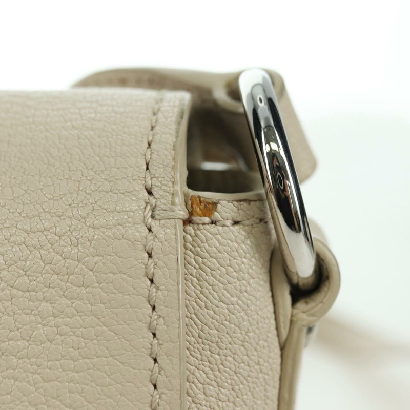 【日本直送】Miu Miu 象牙銀色皮革肩背包 正品 am11214V-2