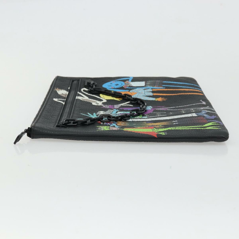 【日本直送】路易威登 Taurillon Clemence LV Friend A4 手拿包 黑色 M80147 正品 YKZ1165SAM-3