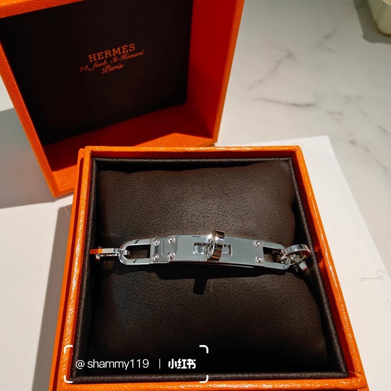 Hermes 925 silver Kelly Chaine bracelet-2