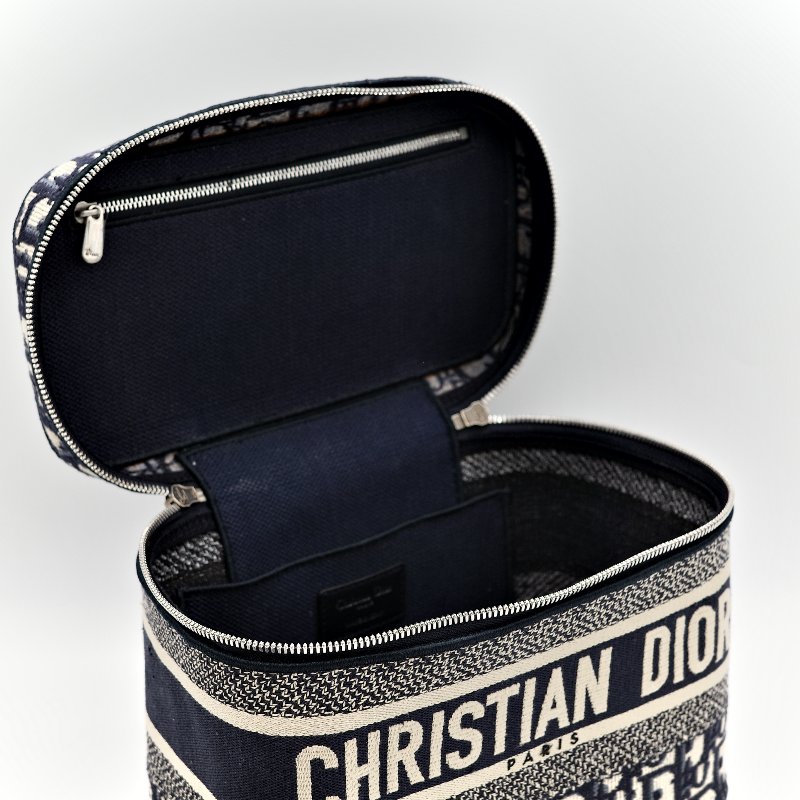Dior 迪奧 Travel Vanity Case 老花 刺繡帆布 化妝包 手提包-21