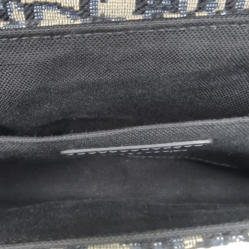 DIOR 30Montaigne蒙田Box藍色帆布金扣Oblique印花-5