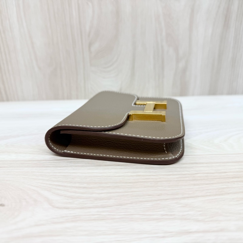 Hermes 18大象灰evercolor皮Constance slimH夾-4