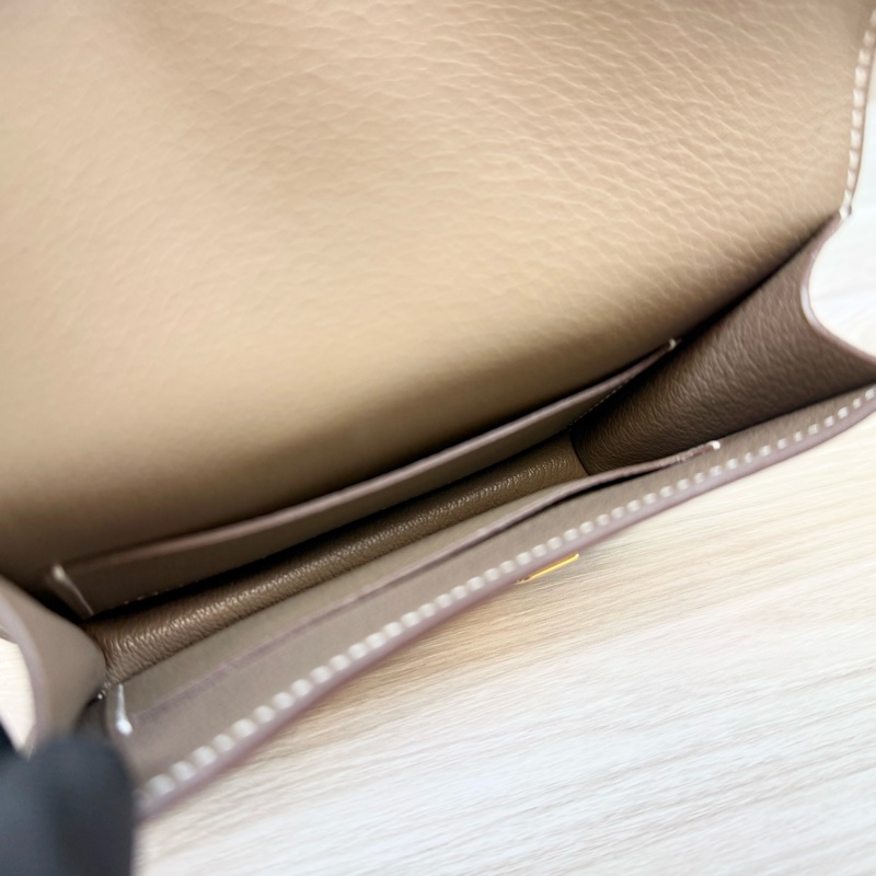 Hermes 18大象灰evercolor皮Constance slimH夾-8