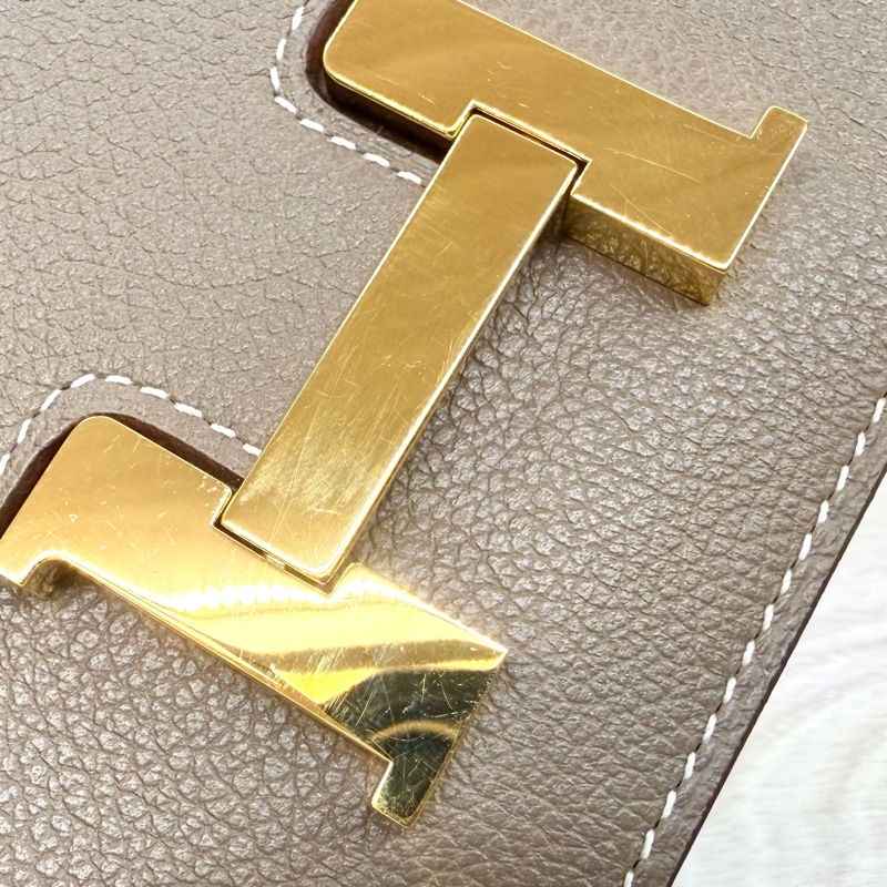 Hermes 18大象灰evercolor皮Constance slimH夾-15