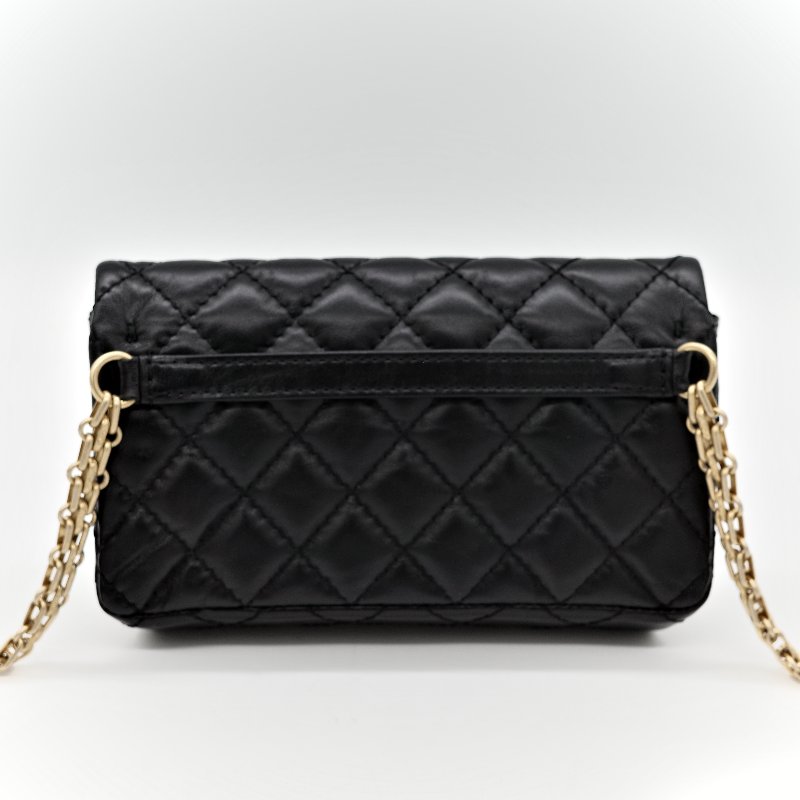 Chanel 香奈兒 2.55 黑金 腰包 胸包-6