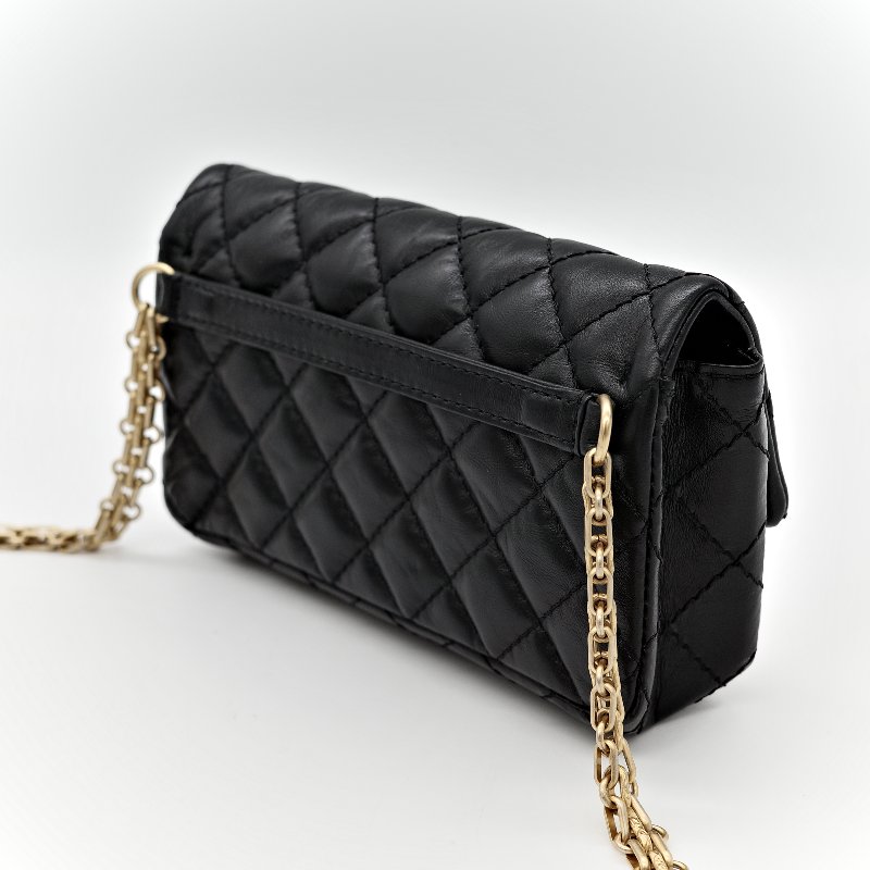 Chanel 香奈兒 2.55 黑金 腰包 胸包-8