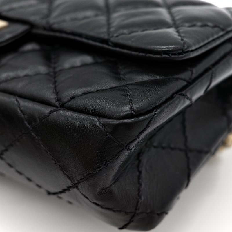 Chanel 香奈兒 2.55 黑金 腰包 胸包-12